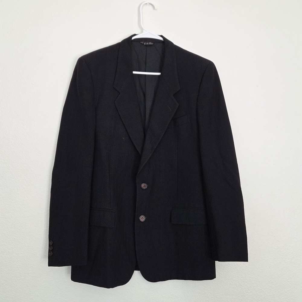 Fratellos La Jolla Mens Black Suit Jacket Made In Italy Size Small (See Photos)